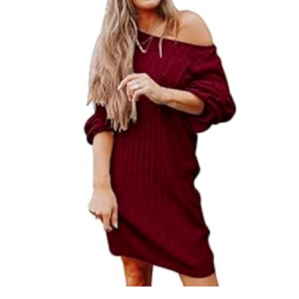Xl burgundy/ maroon sweater dress